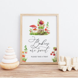 Vild Mushroom Spädbarn är Sweet Poster