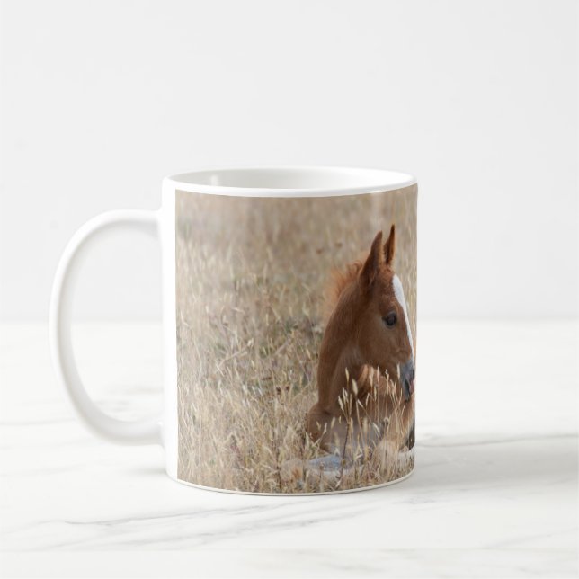 Vild Mustang Foal Coffee Mugg (Vänster)