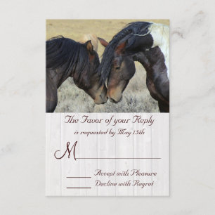 Vild Mustang Horse Bröllop OSA Cards Kort