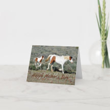 Vild Mustang Photo Mors dag Card