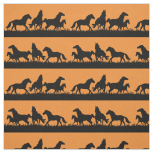Vild Mustang silhouettes Tyg