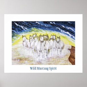 Vild Mustang Spirit Poster