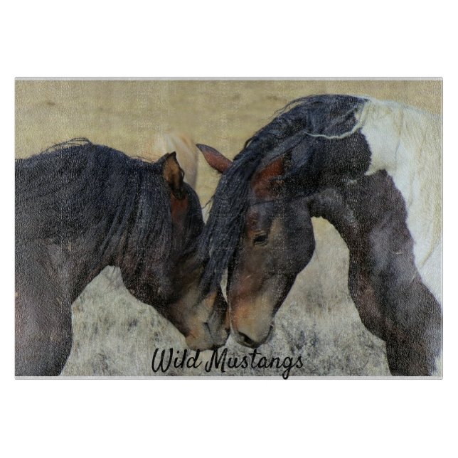 Vild Mustangs Glass Caking Board Horse Lovers (Framsidan)