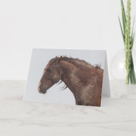 Vild Mustangs i Snö-kortet Kort