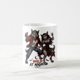 Vild natt varulvspar kaffemugg
