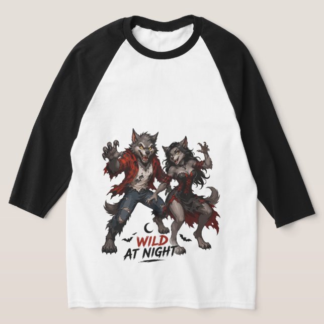 Vild natt varulvspar t shirt (Laydown)