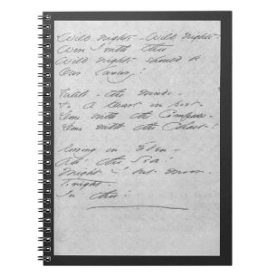 Vild nätter, vild nätter Manuscript Anteckningsbok