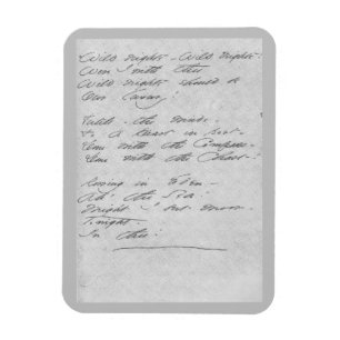 Vild nätter, vild nätter Manuscript Magnet