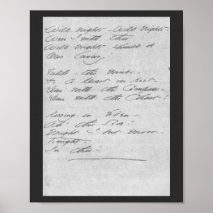 Vild nätter, vild nätter Manuscript Poster
