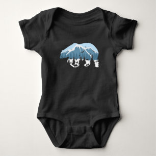 Vild Natur Isbjörn Vargar Berg Skog Konst T Shirt