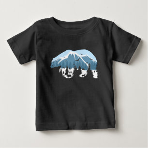 Vild Natur Isbjörn Vargar Berg Skog Konst T Shirt