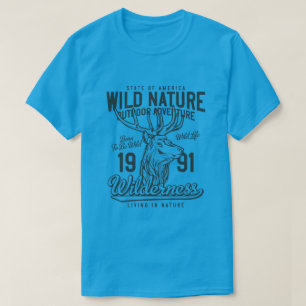 Vild Natur Vintage Stil Hunt Theme T-Shirt