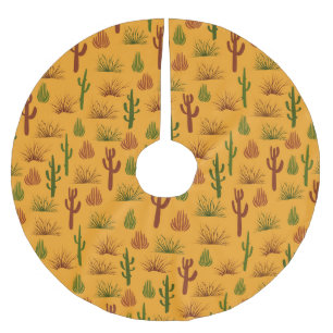 Vild Nature Cactus Bushing Mönster Julgransmatta Borstad Polyester