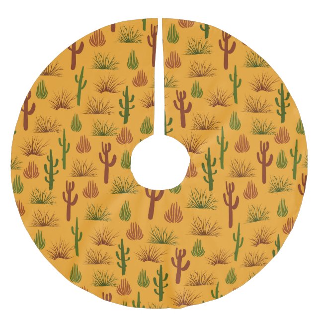 Vild Nature Cactus Bushing Mönster Julgransmatta Borstad Polyester (Framsidan)