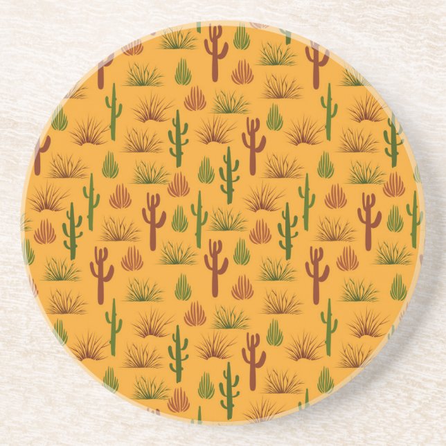 Vild Nature Cactus Bushing Mönster Underlägg (Framsidan)