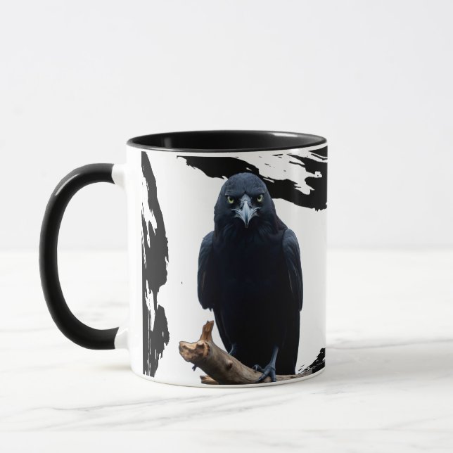 Vild Nature Kråka-Raven Coffee Mugg (Vänster)
