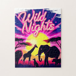 Vild Nights African Safari Sunset Pussel