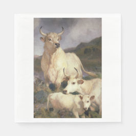 Vild Nötkreatur av Chillingham (Kor) Pappersservett