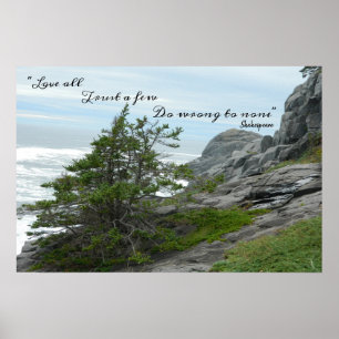 Vild Ocean Sea Shakespeare Gör fel mot ingen Poster