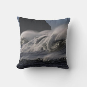 Vild Ocean Vågar Storm vid Sea Kudde
