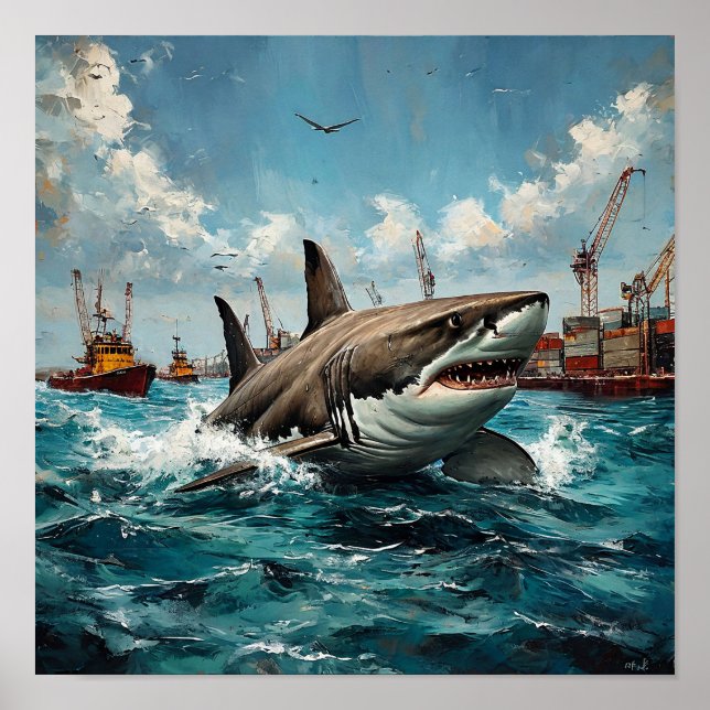 Vild oceanrovdjur Modernt marint vilda liv Poster (Framsidan)