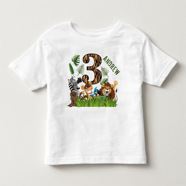 Vild och 3:e födelsedagen t shirt (Framsida)