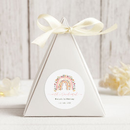 Vild och anbudsinfordran Wildblomsterregnbåge 1:a Runt Klistermärke