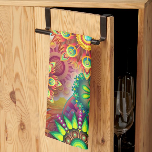 Vild och Bright Kitchen Towers Kökshandduk (Thirds Fold)