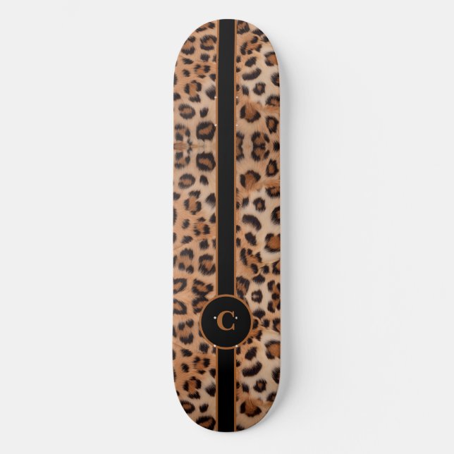 Vild och djärv personlig leopard skateboard (Framsida)