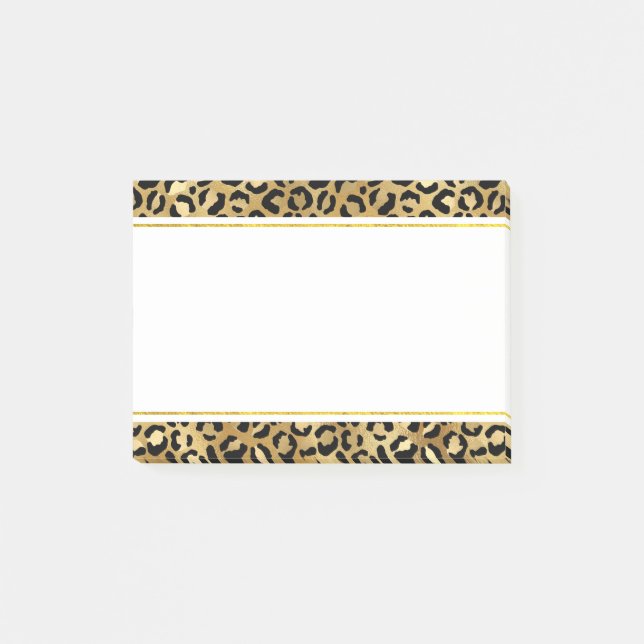 Vild och exotisk leopard Skriv ut Mönster Post-it Block (Framsida)