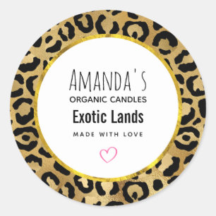 Vild och exotisk lök Skriv ut Mönster Candle Soap Runt Klistermärke