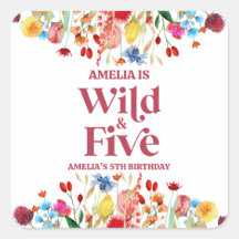 Vild och fem Wildblommor femte Födelsedagsfesten