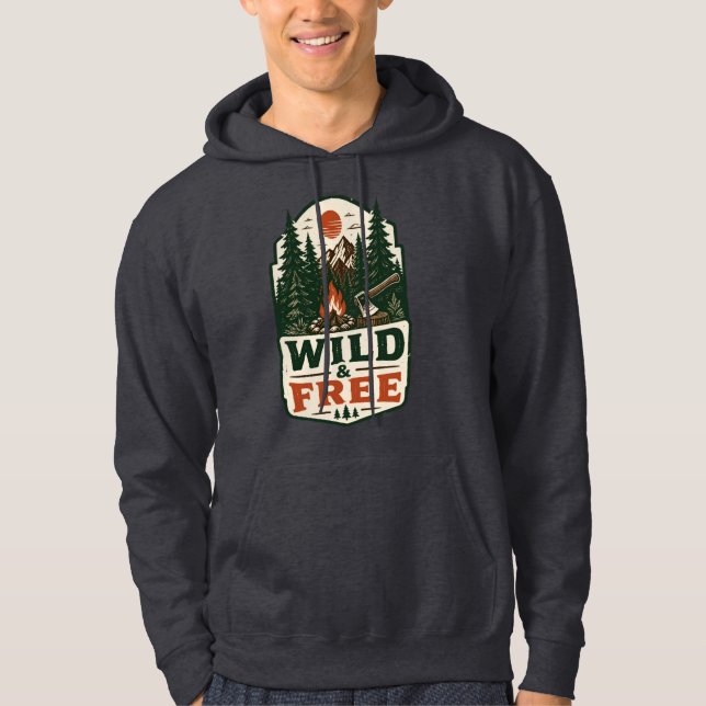 Vild och fri hoodie (Framsida)
