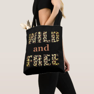 Vild och fri Ord art i en leopard Mönster Tygkasse