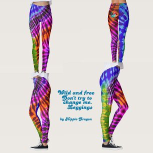 Vild och fri slips Dye Hippie Leggings
