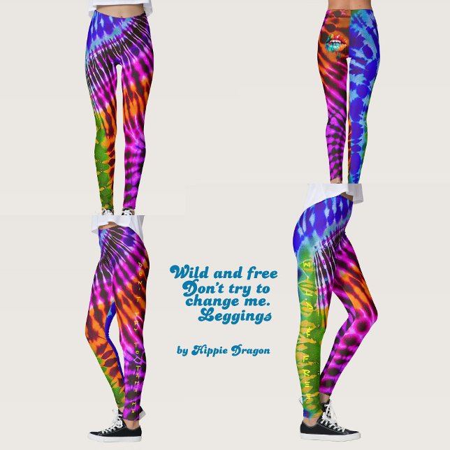Vild och fri slips Dye Hippie Leggings (Skapare uppladdad)