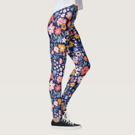Vild och fria sommarblommor leggings