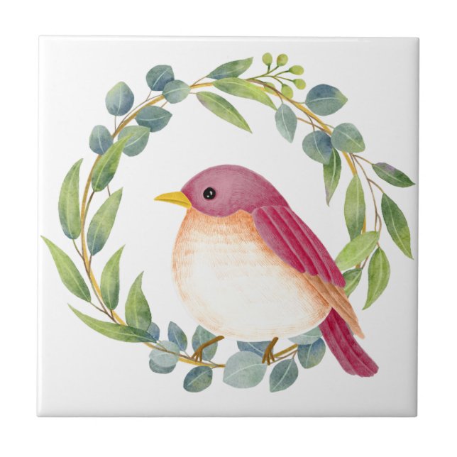 Vild och fritt Sång Bird Kakelplatta (Framsidan)
