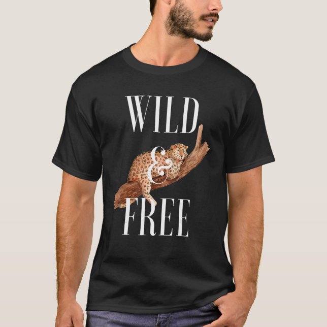 Vild och gratis Cheetah Attitude Southern Helig Bi T Shirt (Framsida)