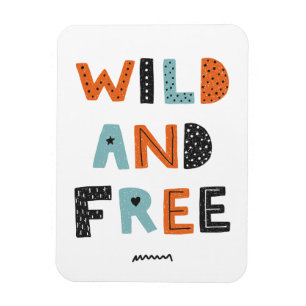 Vild och gratis Doodle Brev Magnet
