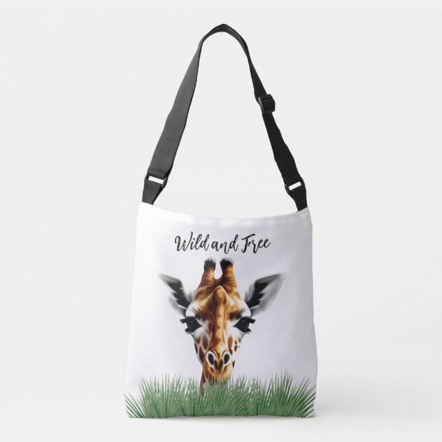 Vild och gratis Giraffe Axelväska (Framsida)