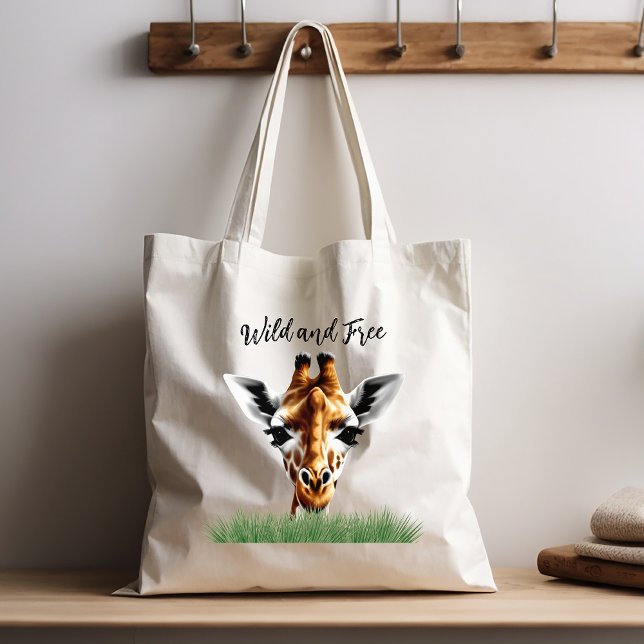 Vild och gratis Giraffe Tygkasse (Skapare uppladdad)