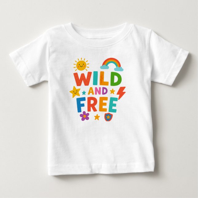 Vild och gratis t shirt (Framsida)