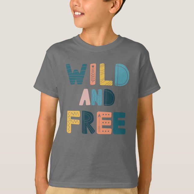 Vild och gratis t shirt (Framsida)