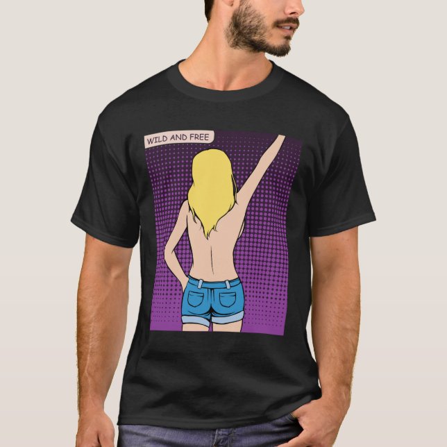 Vild och gratis t shirt (Framsida)