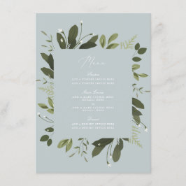 Vild och grön menykort meny