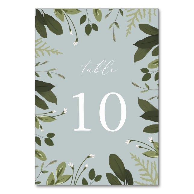 Vild och Grönt Bordsnummer (Framsidan)