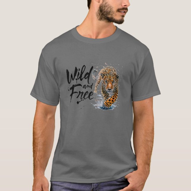 Vild och kostnadsfri design för Cheetah T Shirt (Framsida)