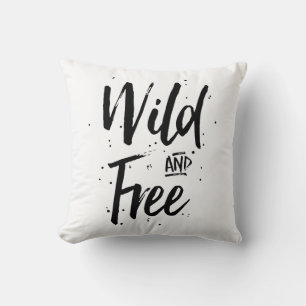 Vild och kostnadsfri typografi kudde