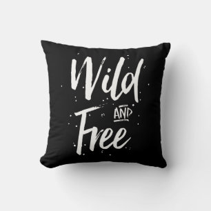 Vild och kostnadsfri typografi kudde